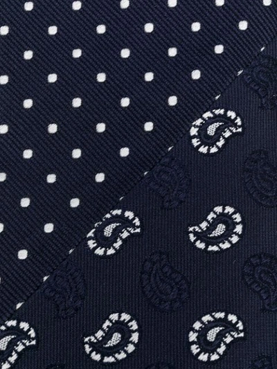 Shop Etro Multi-pattern Tie In Blue