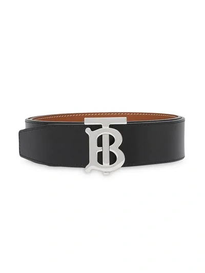 Shop Burberry Reversible Monogram Motif Leather Belt In Brown