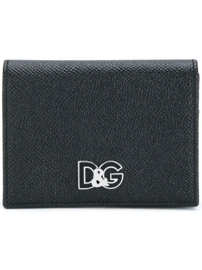 Shop Dolce & Gabbana Small Logo Wallet In Black