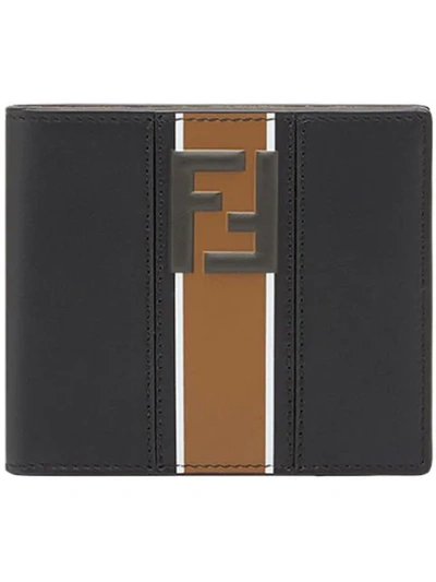 Shop Fendi Logo Bi-fold Wallet - Black