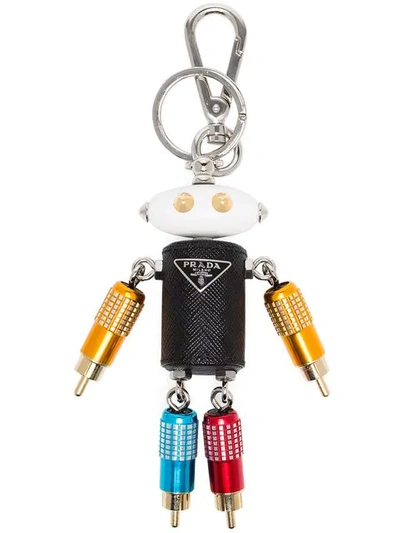 Shop Prada Robot Bag Charm In Multicolour