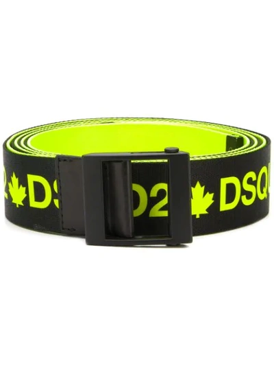 Shop Dsquared2 Logo Strap Belt In Black