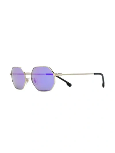 Shop Versace Eyewear Hexagon . Sunglasses - Gold