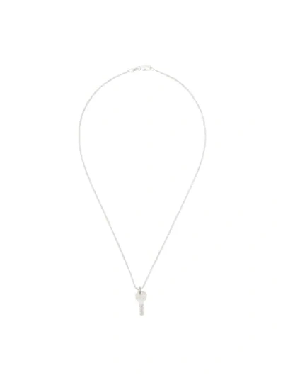 Shop Hatton Labs Key Charm Necklace In Silver