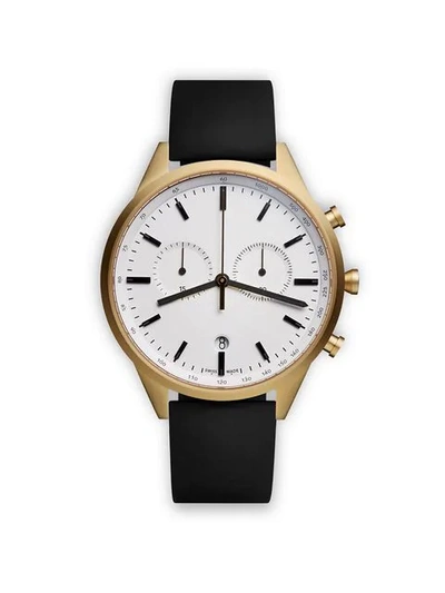 Shop Uniform Wares C41 Chronograph Watch In Black