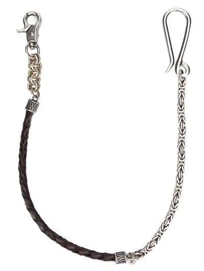 Shop Andrea D'amico Chain Keyring In Brown