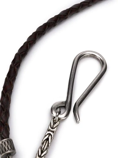 Shop Andrea D'amico Chain Keyring In Brown