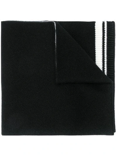 Shop Dolce & Gabbana Crown Knit Scarf In Black