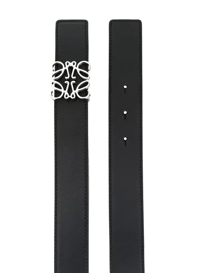 Shop Loewe Monogram Buckle Belt In Black