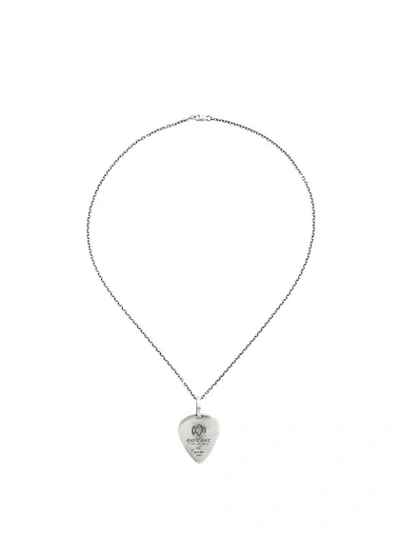 Shop Yohji Yamamoto Plectrum Necklace In Metallic