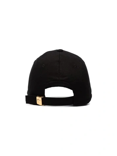 Shop Versace Logo Cap In Black