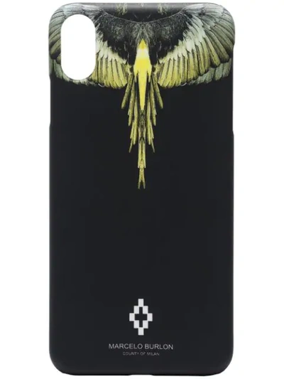 MARCELO BURLON COUNTY OF MILAN MB WINGS IPHONE XS CASE - 黑色