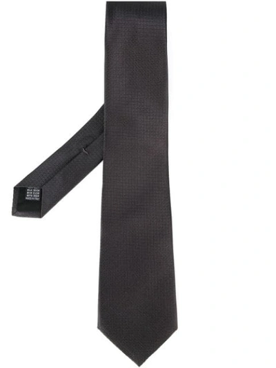 Shop Fashion Clinic Timeless Woven Silk Tie In Black