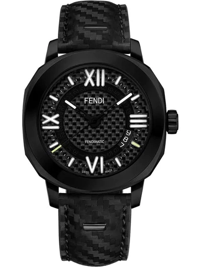 Shop Fendi Selleria Watch In Black