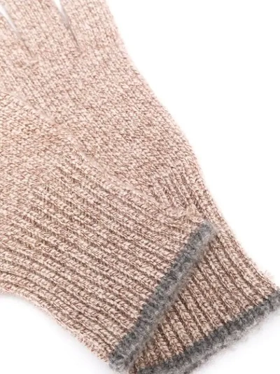 Shop Brunello Cucinelli Cashmere Gloves In Brown