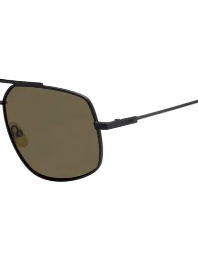 Shop Fendi Eyewear Square Framed Sunglasses - Black
