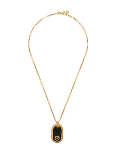 Shop Versace Medusa Motif Pendant Necklace In Gold