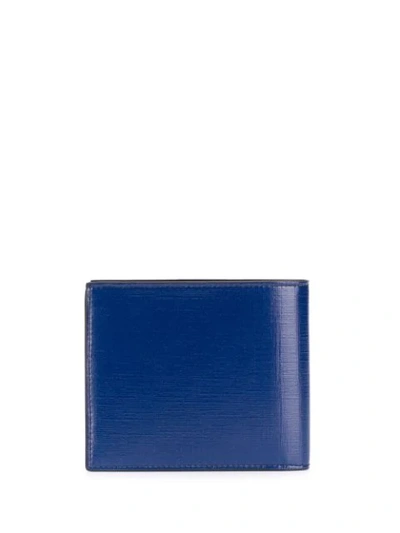Shop Givenchy Coated Band Bi-fold Wallet In Blue