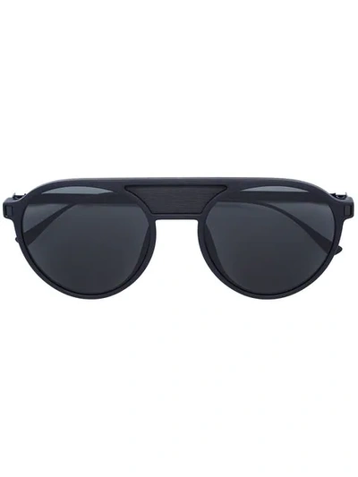 Shop Mykita Damson Aviator Sunglasses In Black