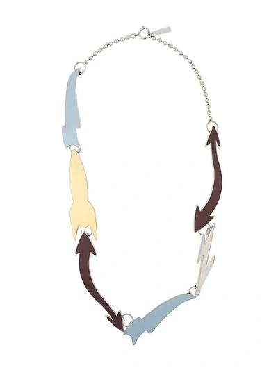 Shop Marni Abstract Necklace In Blue