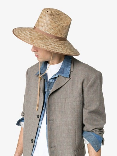 Shop Gucci Brown Michele Straw Hat In 9279 Neutrals