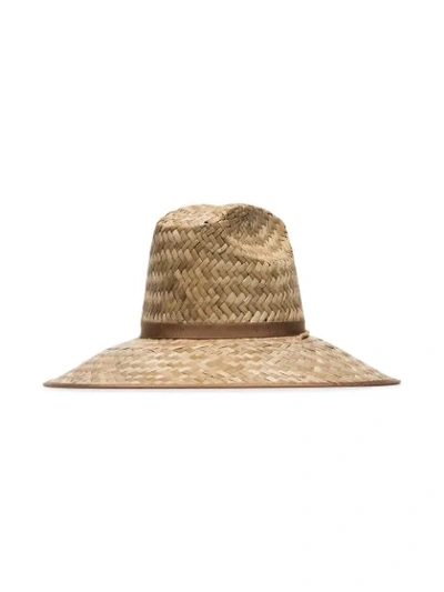 Shop Gucci Brown Michele Straw Hat In 9279 Neutrals