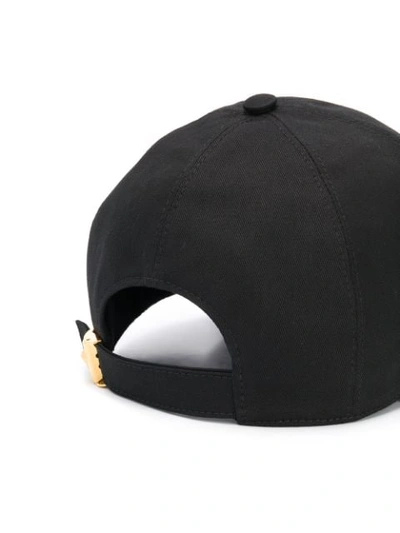 Shop Versace Medusa Motif Baseball Cap In I463 Nero Bianco