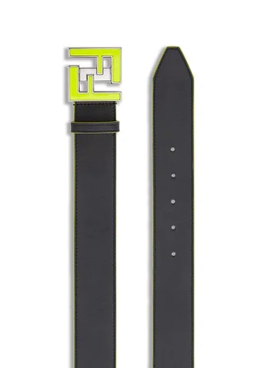 FENDI DOUBLE F BUCKLE BELT - 黑色