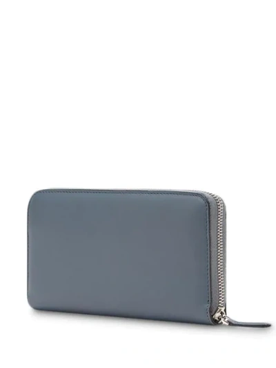 Shop Fendi Zip-around Wallet In Grey