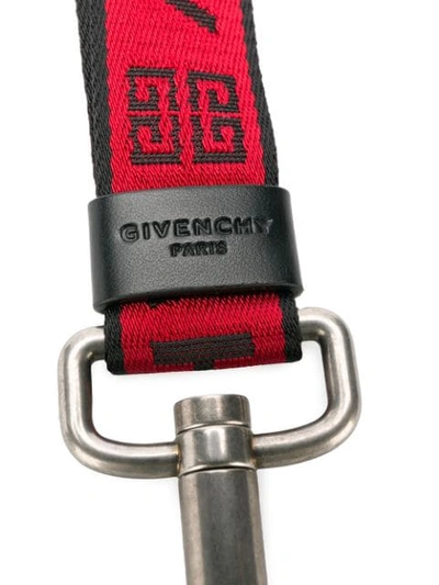 Shop Givenchy Logo Keychain In Red