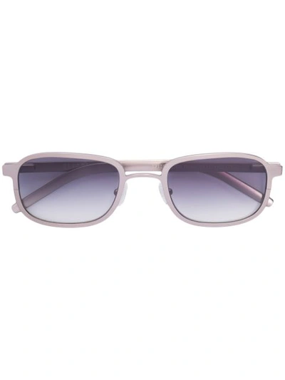 Shop Blyszak Sonnenbrille Mit Eckigem Gestell In Metallic