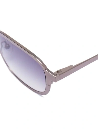 Shop Blyszak Sonnenbrille Mit Eckigem Gestell In Metallic