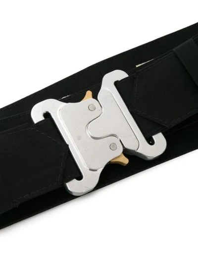 Shop Mackintosh Alyx Black Bonded Cotton Double Trench Belt