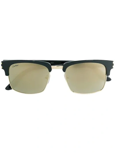 Shop Cartier C Décor Sunglasses - Black