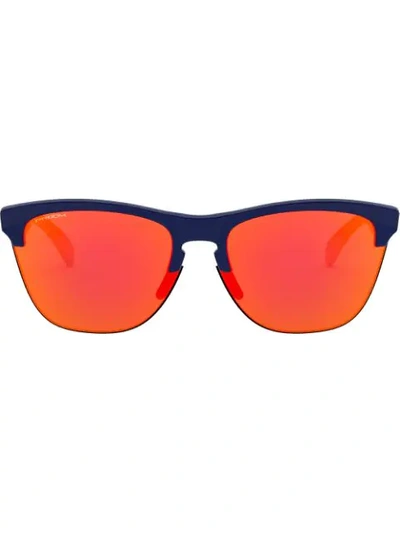 Shop Oakley Frogskins Lite Sunglasses In Blue