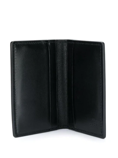 Shop Gucci Printed Logo Bi-fold Wallet In Black