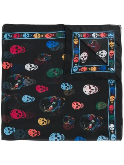 Shop Alexander Mcqueen Skull Scarf In Black