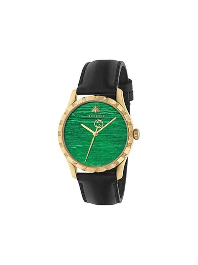Shop Gucci 'le Marché Des Merveilles' Armbanduhr, 38mm In Green