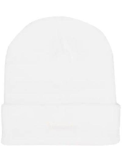 Shop Paterson. Rolled Beanie In White