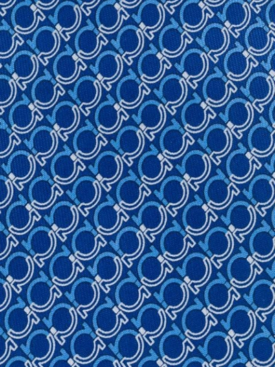Shop Ferragamo Gancini Print Tie In Blue