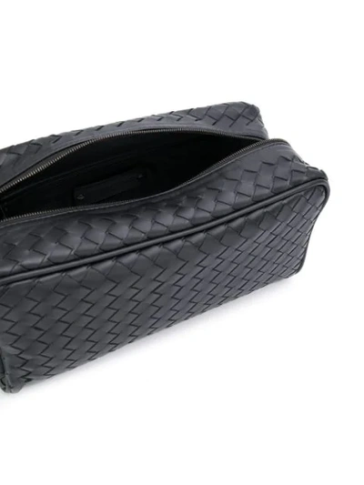 BOTTEGA VENETA WOVEN EFFECT WALLET - 黑色