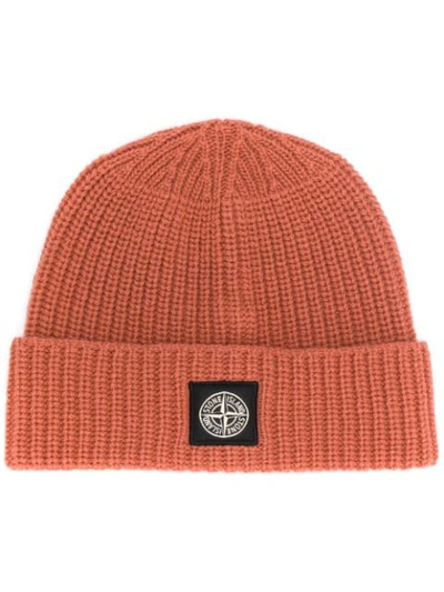 Shop Stone Island Logo Patch Hat In Pink