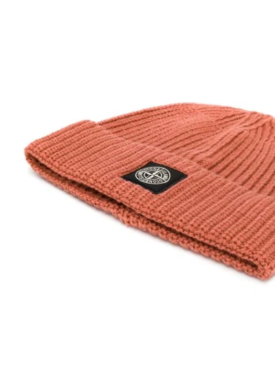 Shop Stone Island Logo Patch Hat In Pink