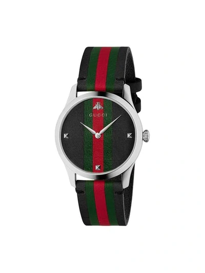 Shop Gucci G-timeless 38mm In Black