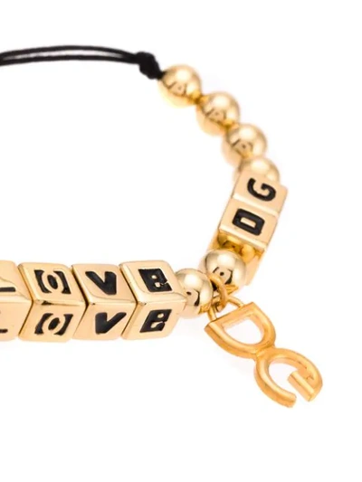 Shop Dolce & Gabbana Love Dg Bracelet In Metallic