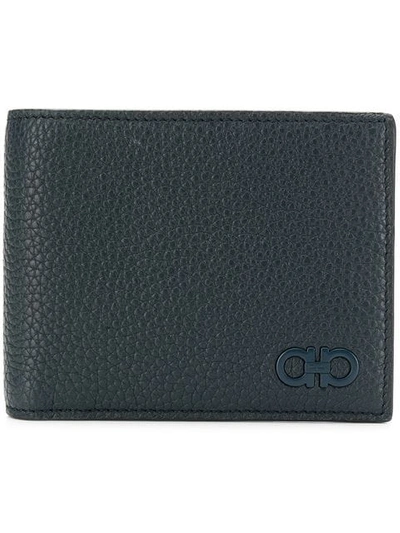 Shop Ferragamo Gancini Wallet In Blue