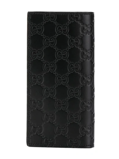 Shop Gucci Gg Supreme Long Wallet In 1000 Black