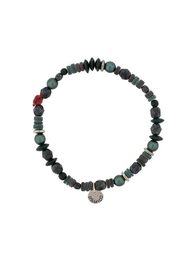 Shop Andrea D'amico Stones And Knots Bracelet In Green