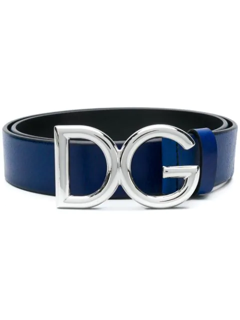 Dolce \u0026 Gabbana Logo Belt In Blue 
