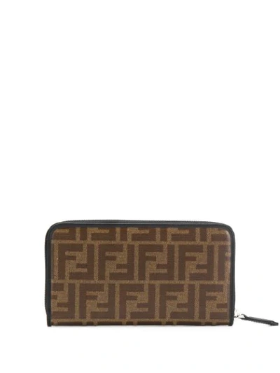 Shop Fendi Roma Continental Wallet In Brown